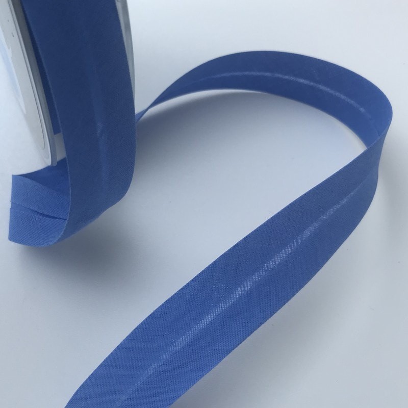 Biais Bleu Roi Uni 20mm vendu en 2 Mètres Qualité+