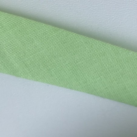 Biais textile 20mm vert anis (vendu au mètre)