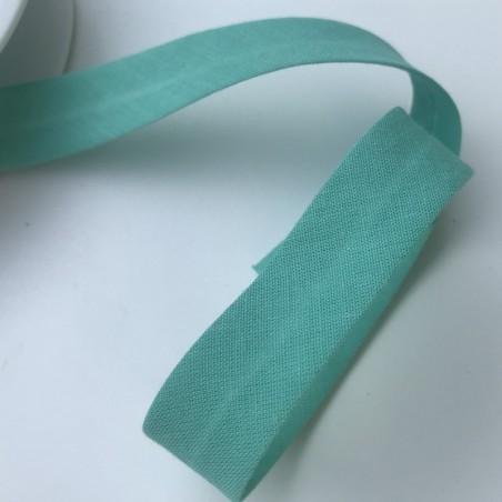 Biais textile 20mm vert  (vendu au mètre)